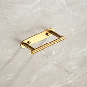 Gold rotating stainless steel toilet paper holder