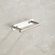 Brushed rotating stainless steel toilet paper holder