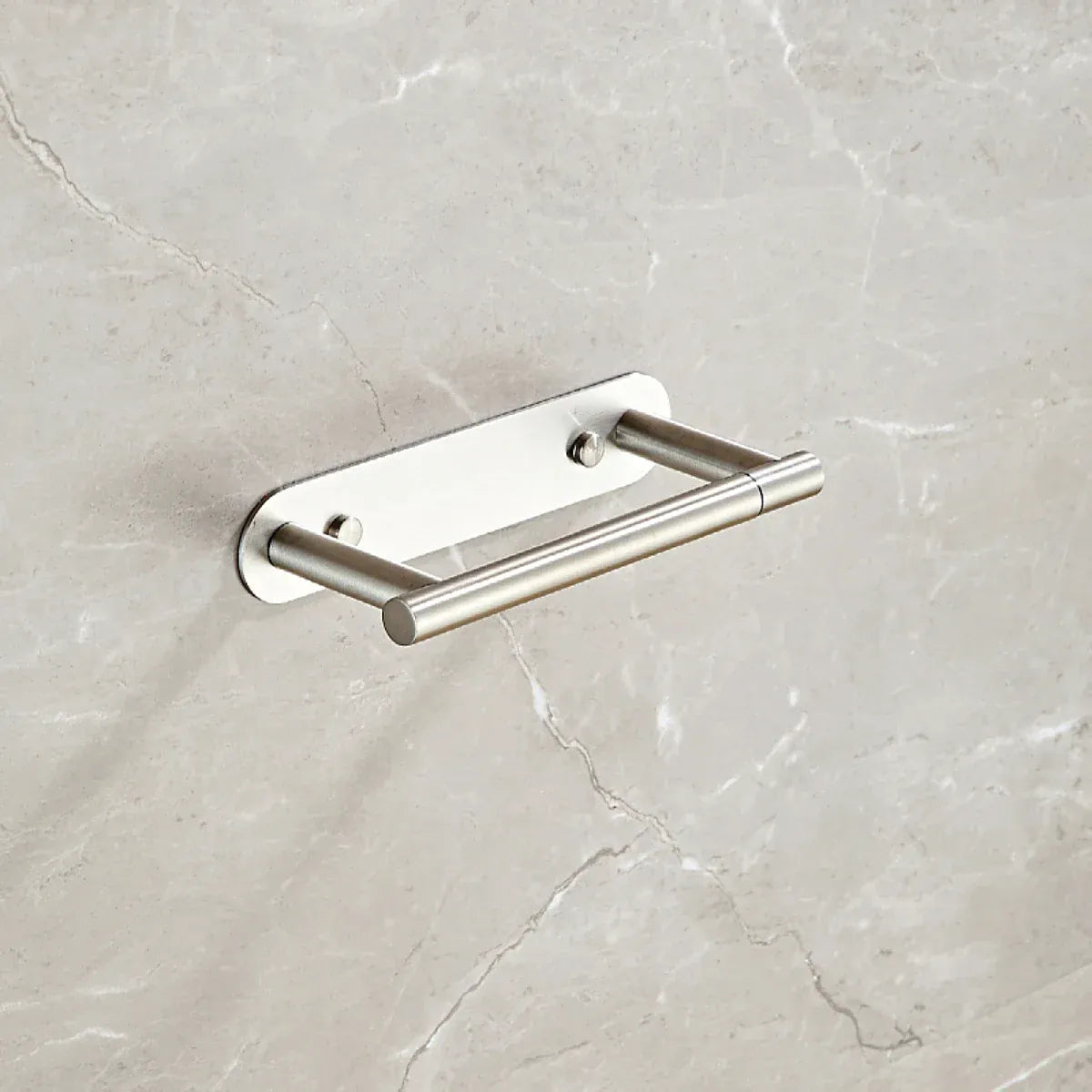Brushed rotating stainless steel toilet paper holder