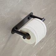 Black rotating stainless steel toilet paper holder