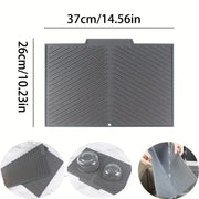 Essentials House grey / 37 26cm Kitchen Dish Drying Silicone Mat Raised Stripes Outlet Design Countertop Sink Draining Pad