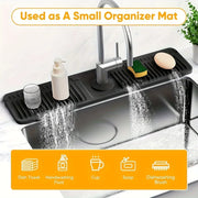Essentials House Kitchen Sink Splash Guard with 7° Slope Design,Quick Drain, Snap-On Fixation,Splash Catcher for Kitchen &