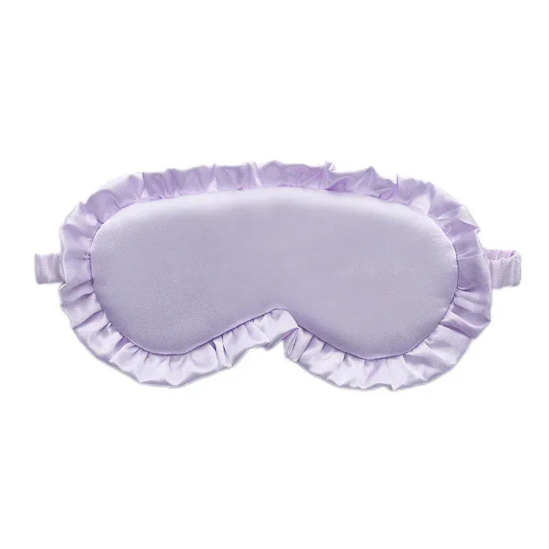 Essentials House Silk Ruffle Sleep Eye Mask Soft Sleeping Eye Covers Multicolor Night Dream Blackout Eye Patches for Woman