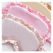Essentials House Silk Ruffle Sleep Eye Mask Soft Sleeping Eye Covers Multicolor Night Dream Blackout Eye Patches for Woman