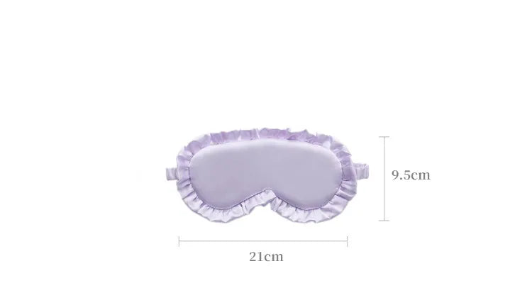 Essentials House Silk Ruffle Sleep Eye Mask Soft Sleeping Eye Covers Multicolor Night Dream Blackout Eye Patches for Woman