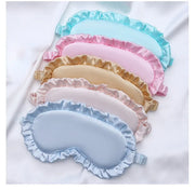 Essentials House Silk Ruffle Sleep Eye Mask Soft Sleeping Eye Covers Multicolor Night Dream Blackout Eye Patches for Woman