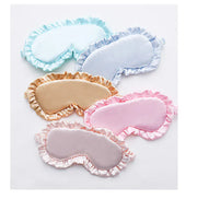 Essentials House Silk Ruffle Sleep Eye Mask Soft Sleeping Eye Covers Multicolor Night Dream Blackout Eye Patches for Woman
