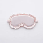 Essentials House Light pink Silk Ruffle Sleep Eye Mask Soft Sleeping Eye Covers Multicolor Night Dream Blackout Eye Patches