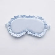Essentials House Blue Silk Ruffle Sleep Eye Mask Soft Sleeping Eye Covers Multicolor Night Dream Blackout Eye Patches