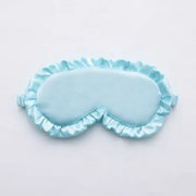 Essentials House Fresh green Silk Ruffle Sleep Eye Mask Soft Sleeping Eye Covers Multicolor Night Dream Blackout Eye Patches