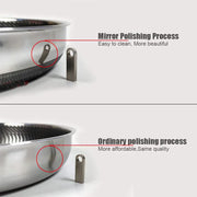 Stainless steel honeycomb frying pan with a laser-engraved nonstick pattern