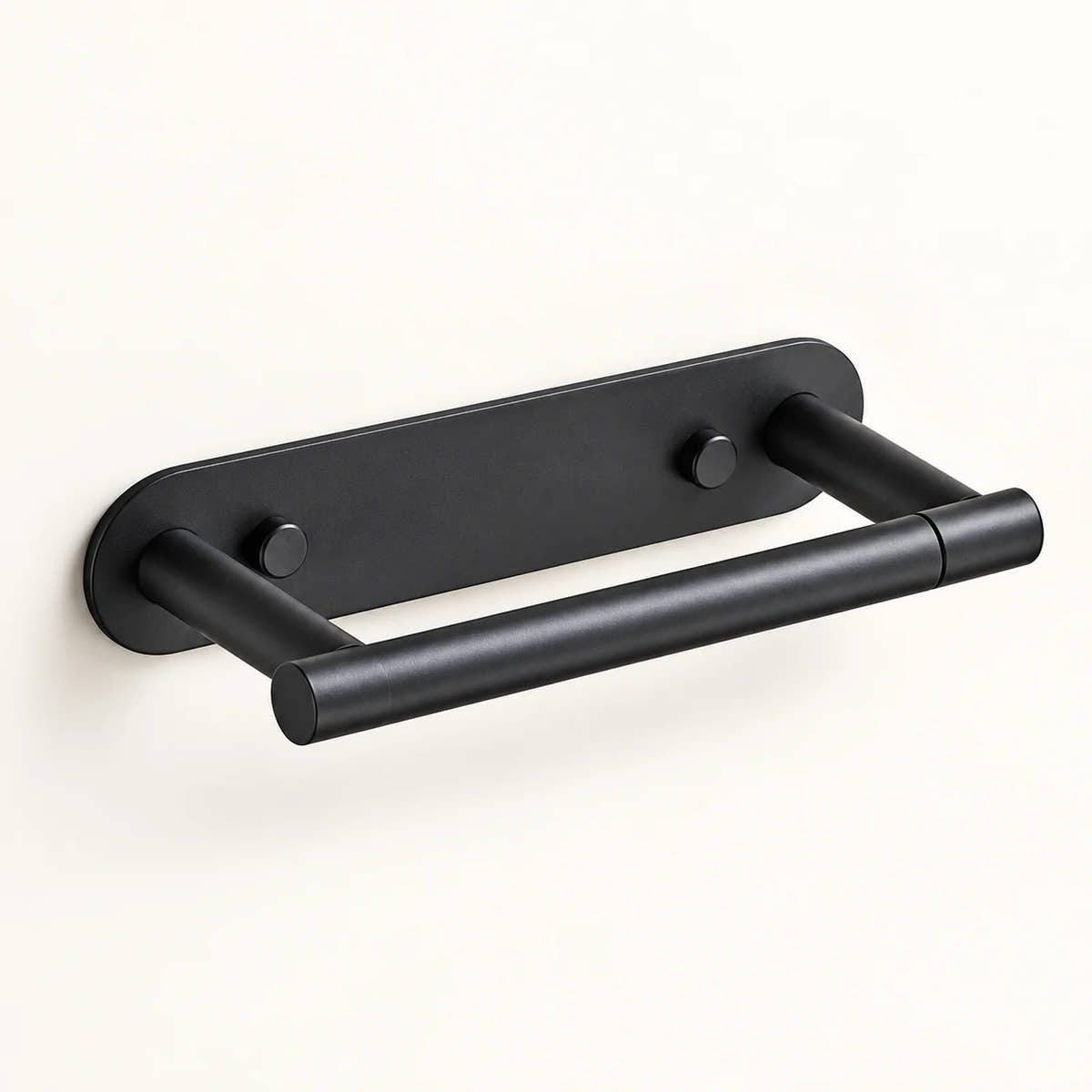 Black rotating toilet paper holder