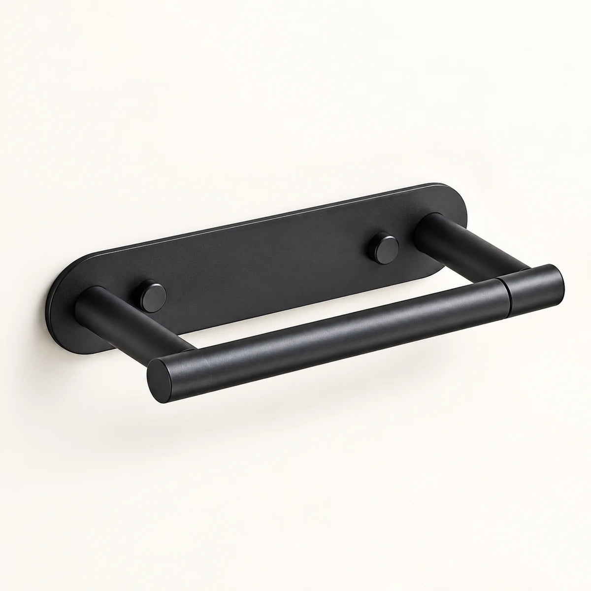 Black rotating toilet paper holder