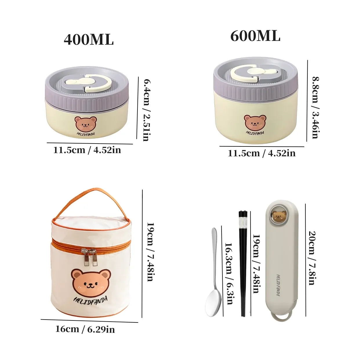 Essentials House Purple 1000ml Microwave Sealed 304 Stainless Steel Thermal Bento Lunch Box Large Capacity Cute Insulated