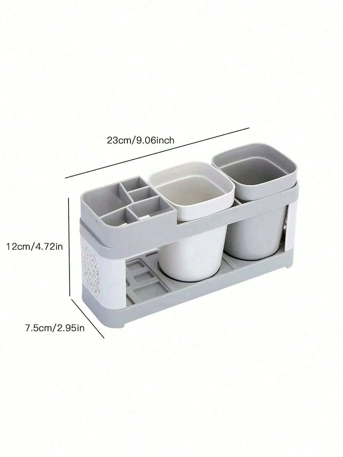 Alternate view of toothbrush holder with rinse cup