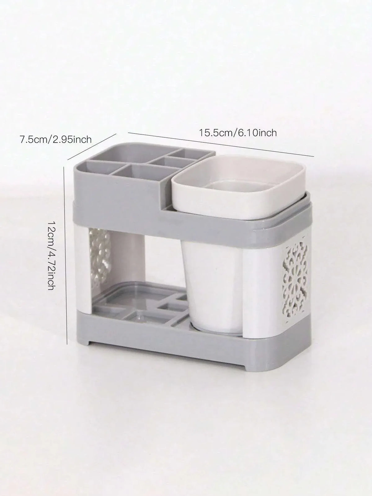 Alternate view of toothbrush holder with rinse cup