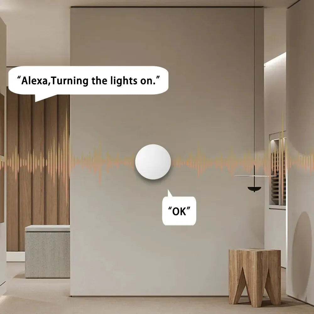 Essentials House Works with Tuya Zigbee Smart Wireless Scene Button Switch Remoter Multi-scene Linkage Support Alexa Goolge