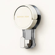 Cream vacuum suction hook with chrome hook
