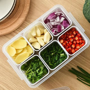 Essentials House Refrigerator Food Drain Fresh-keeping Box Ginger Garlic Onion Pepper Storage Box Fruit Vegetable Drain