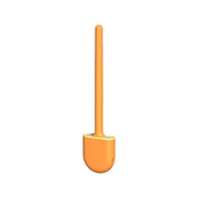 Orange wall-mounted flexible toilet brush set