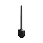 Black wall-mounted flexible toilet brush set