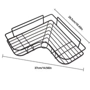 Dimensions of the wall-mounted iron corner shelf