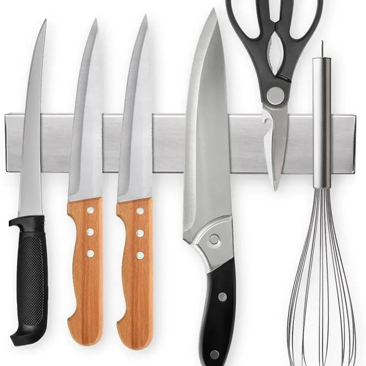 Essentials House 10inch Stainless Steel Knife Stand Magnetic Knife Holder Wall Block Storage Rack for Knives Kitchen