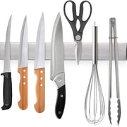 Essentials House 10 Inch 10inch Stainless Steel Knife Stand Magnetic Knife Holder Wall Block Storage Rack for Knives Kitchen