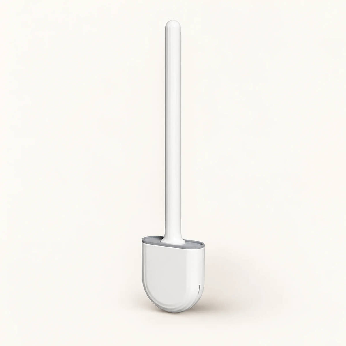 White toilet brush with matching holder