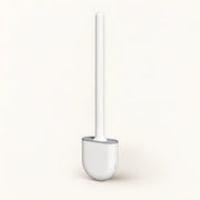 White toilet brush with matching holder