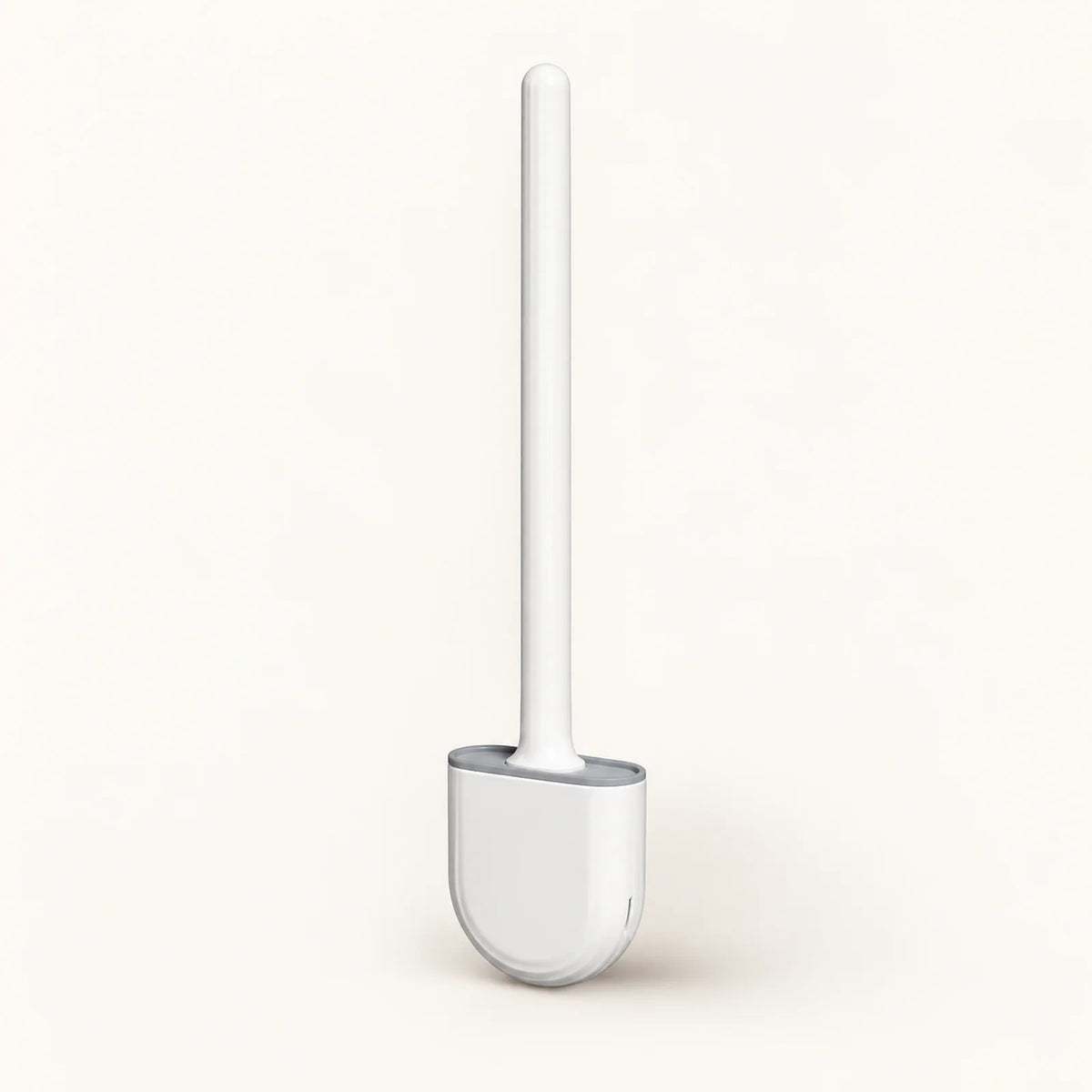 White toilet brush with matching holder