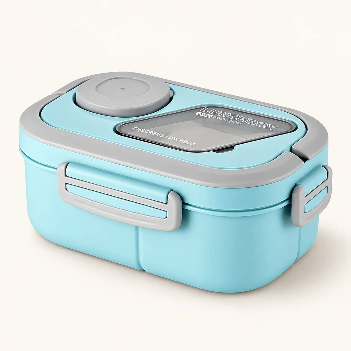 1200ml Compartment Bento Box on a warm off-white background with a soft natural shadow.